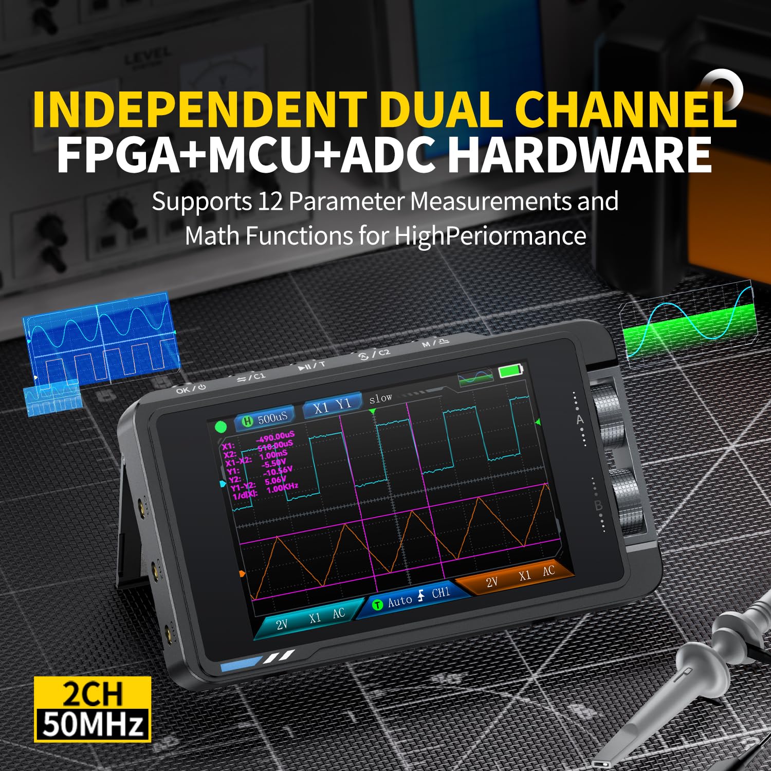 FNIRSI DS215H Digital Oscillos - Fnirsi Digital Oscilloscope Handheld review and price