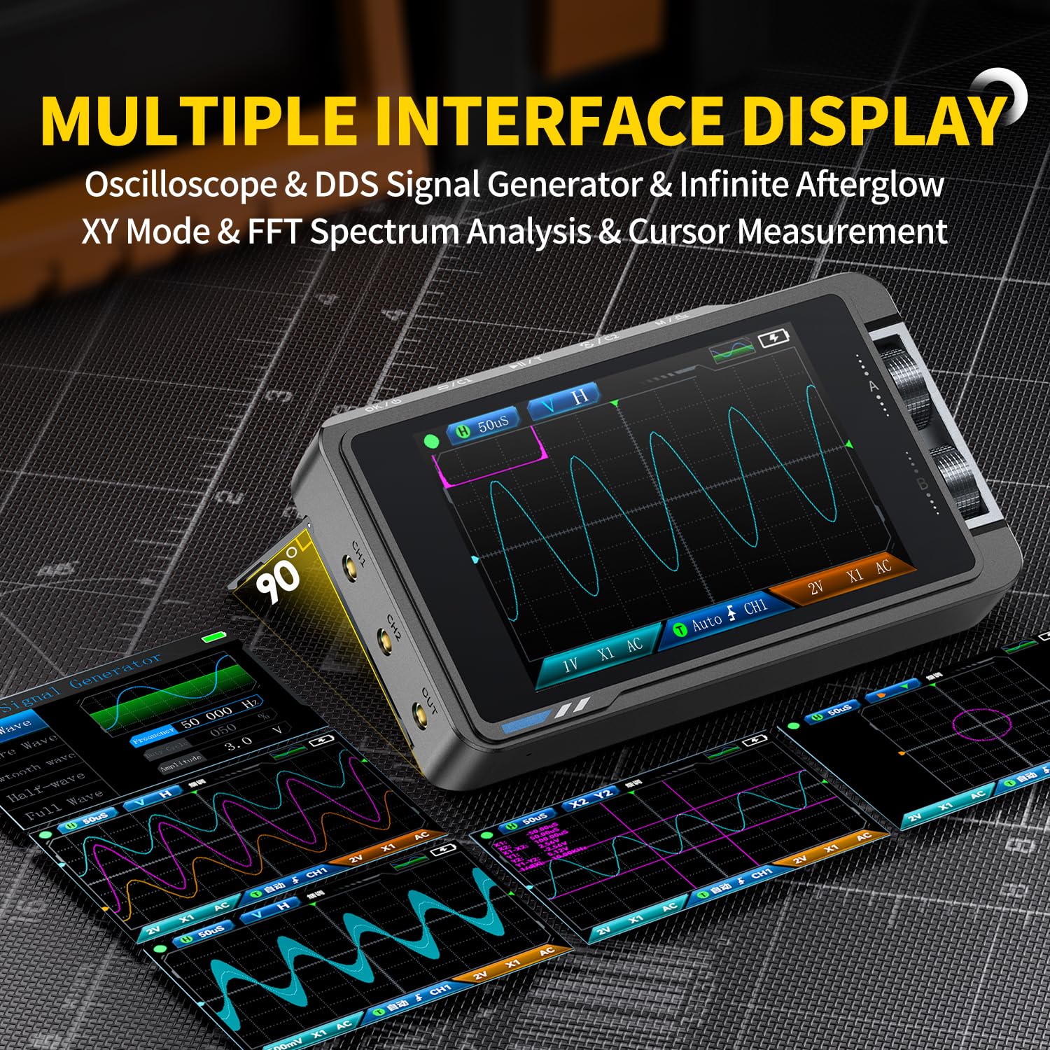 FNIRSI DS215H Digital Oscillos - Fnirsi Digital Oscilloscope Handheld review and price